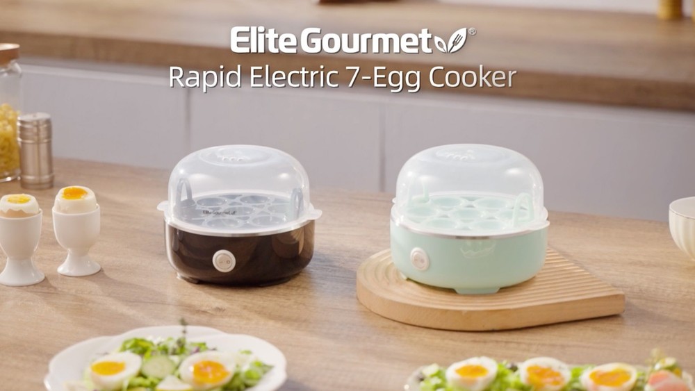 Electric Egg Cooker - 7-Egg Capacity, Soft/Medium/Hard-Boiled, Auto Shut-Off, BP