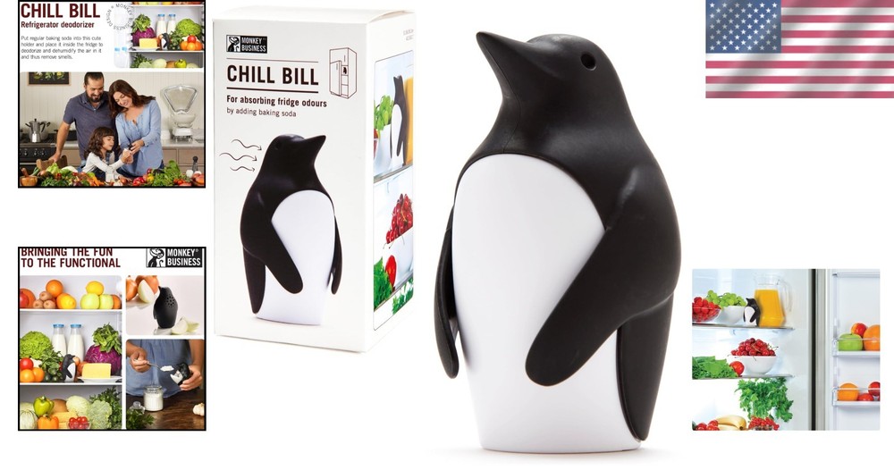 Charming Chill Bill Baking Soda Fridge Deodorizer – Elegant Odor Eliminator