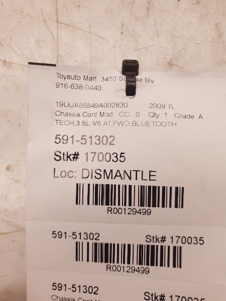 09-11 ACURA TL BLUETOOTH COMMUNICATION CONTROL MODULE ECM ASSEMBLY