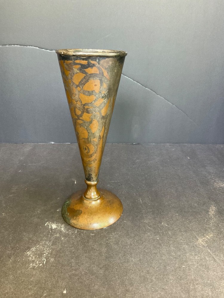 Antique Benedict Viking Silver Copper Vase