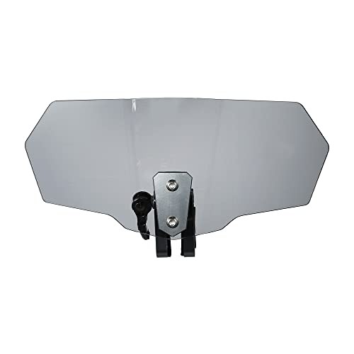 Gray Lens Motorcycle Windshield, Adjustable Clip Windscreen Deflector