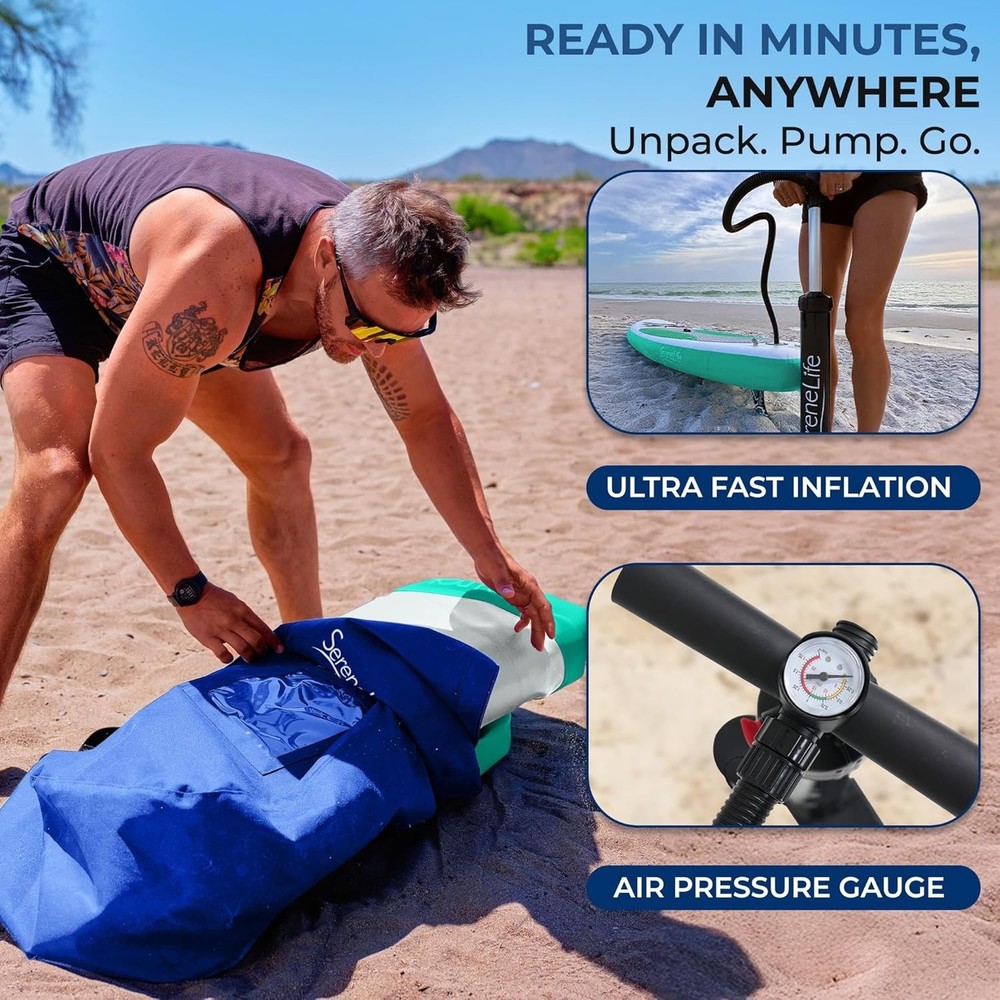 Easy-to-Setup Inflatable SUP Board - Ultimate Stability