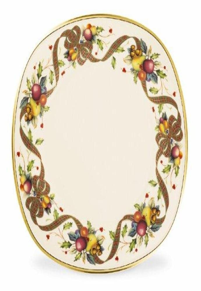 Holiday Tartan Square Dinner Plate