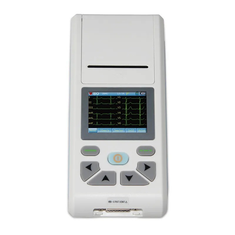 Portable 12-Lead EKG/ECG Machine: Touch Screen, USB, & Built-in Printer