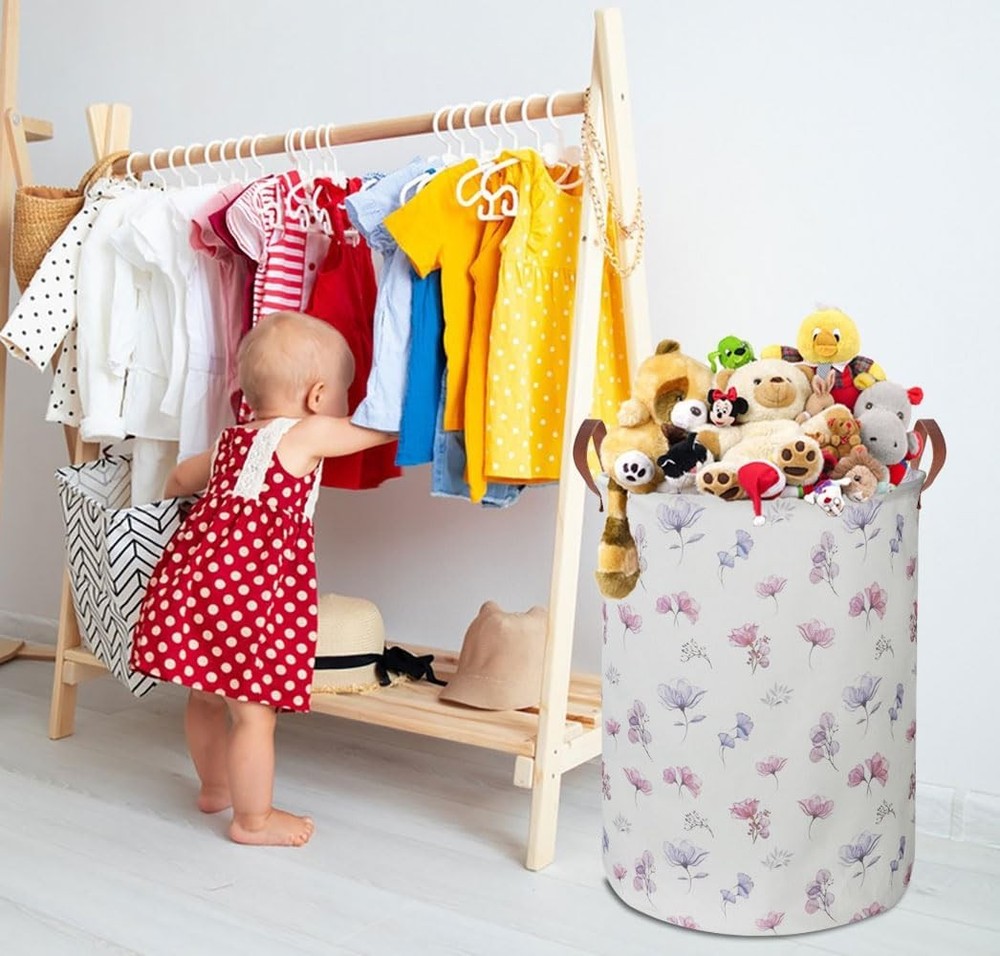19.7’’ Waterproof Foldable Laundry Basket, Nursery Hamper, Dirty Clothes Ham