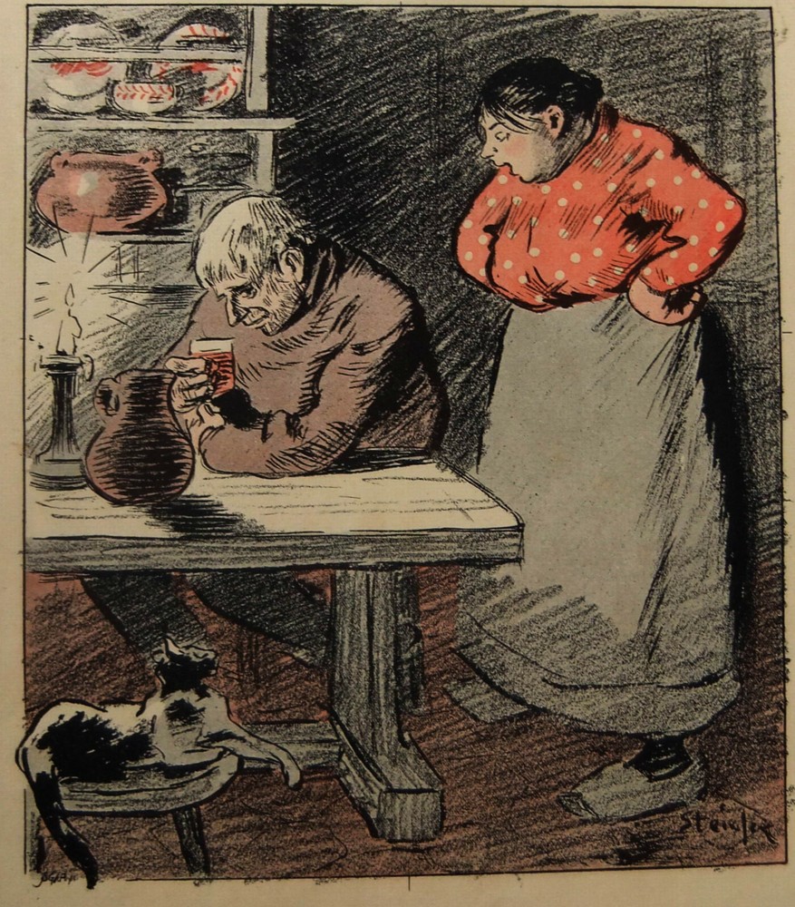 Lithography Colours Steinlein " La Reprimand "