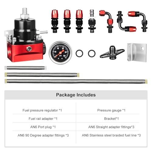 Fuel Pressure Regulator, 30-70PSI 6AN EFI Bypass Return Adjustable