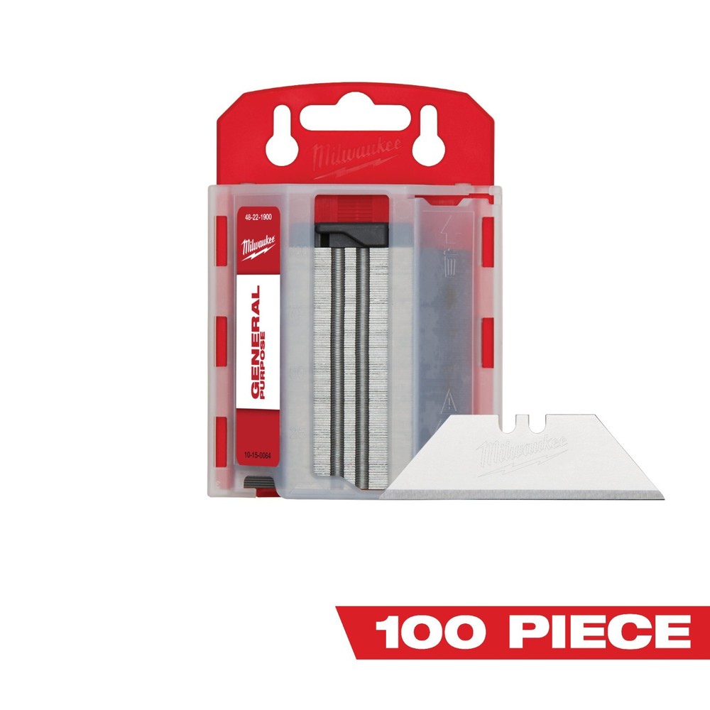 Milwaukee 48-22-1900 100 PC General Purpose Utility Blades w/ Dispenser