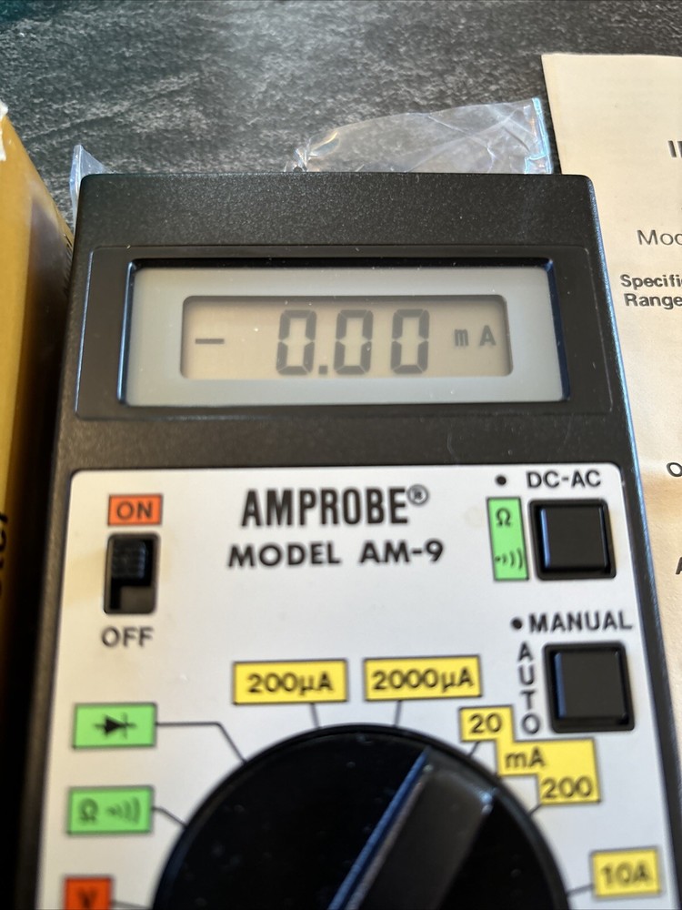 Amprobe Model AM-9 Digital Multimeter With Accessories #DD