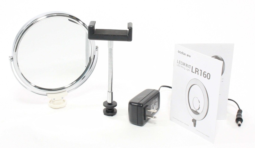 GODOX LR160 LED Ring Light. (with Accessories)