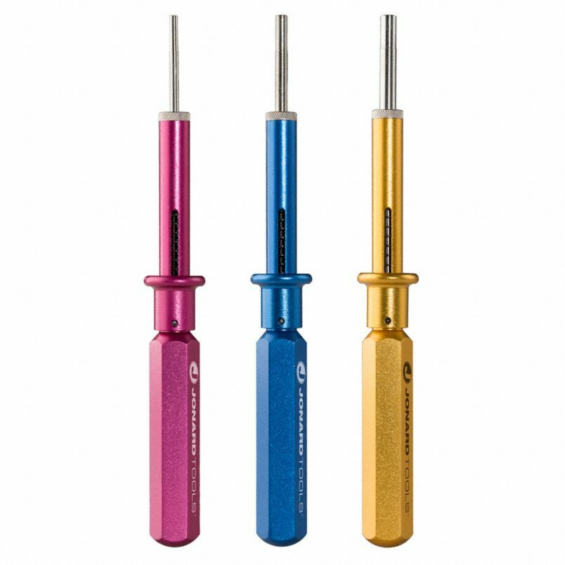 JONARD Pin Connector Removal Tool Set Kit, 3 Pc 12, 16 & 20 Sizes