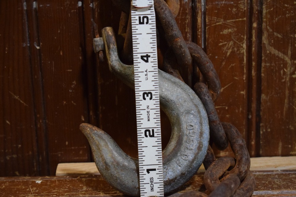 FORGED LOGGING 5" HOOK 2" CHAIN LINKS 16" OVERALL LENGTH BINDING LOAD RIGGER RIG