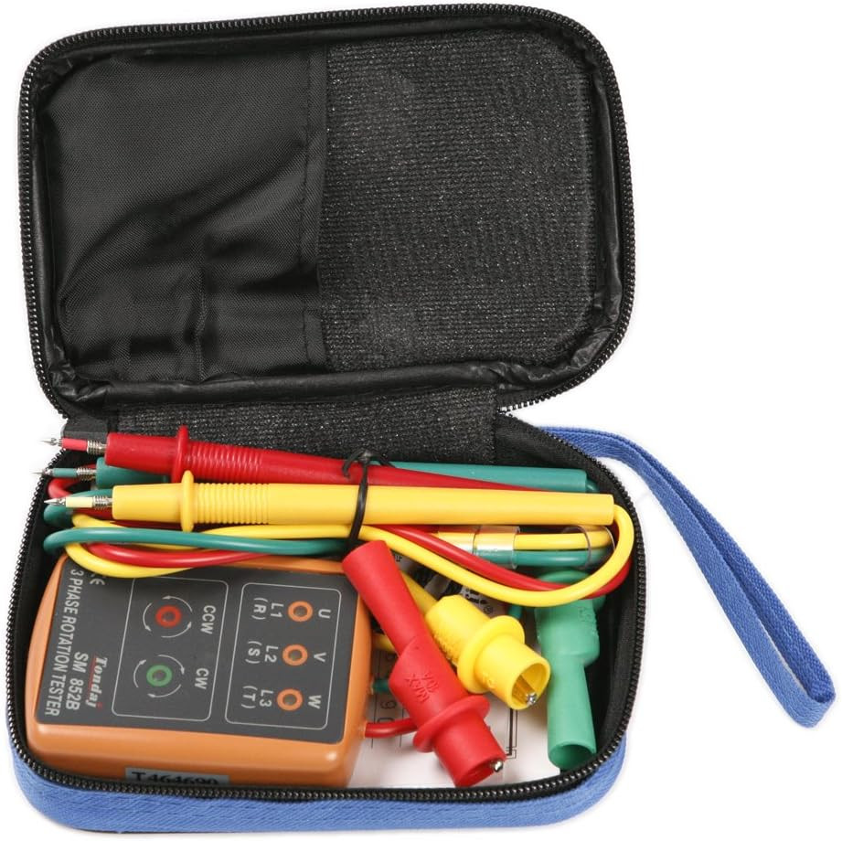 3 Phase Sequence Presence Rotation Indicator Detector Meter with LED and Buzzer