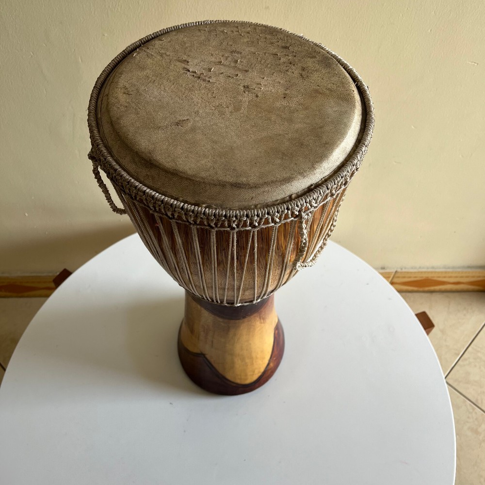 Large Mahogany Wood Djembe Drum