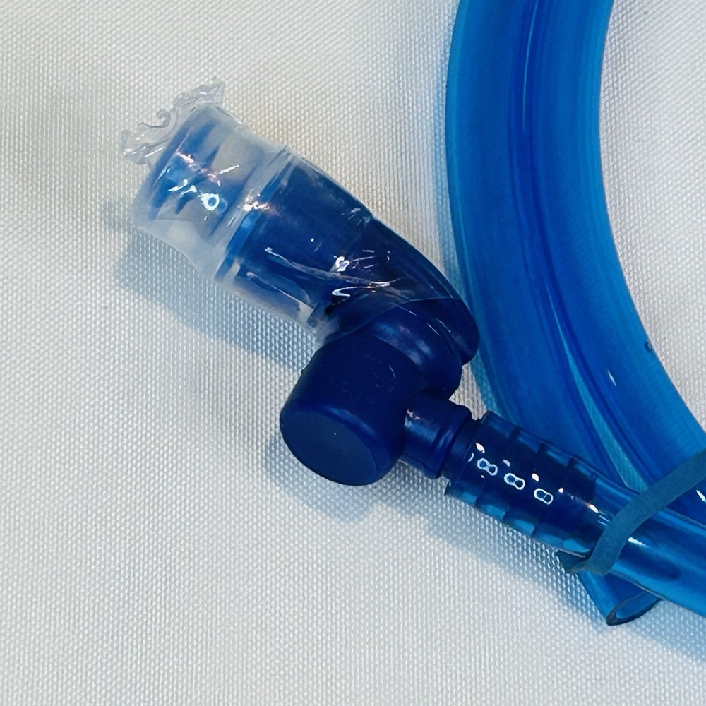 Hydration Pack Replacement Bite Valve Nozzle w/Tube Blue On/Off for Camelback