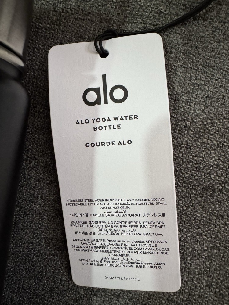 Alo Water Bottle Black NWT