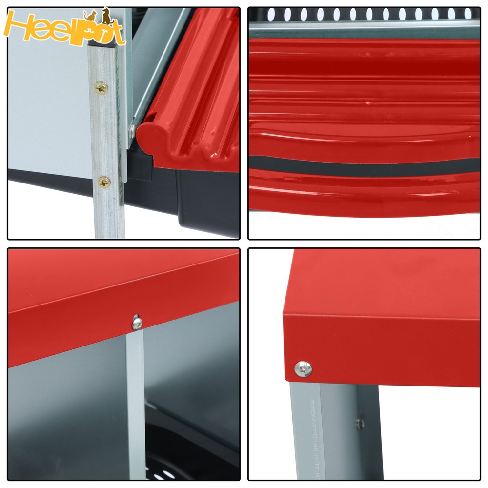 3 Compartments Red High Quality Materials Nesting Box Chickens Egg Laying Box