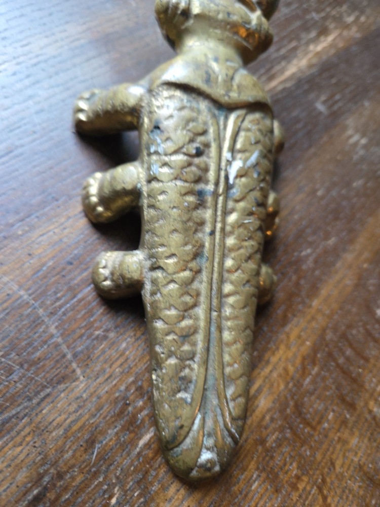 Boot Jack Puller Scarab Beetle Cast Iron Bronze Antique R21