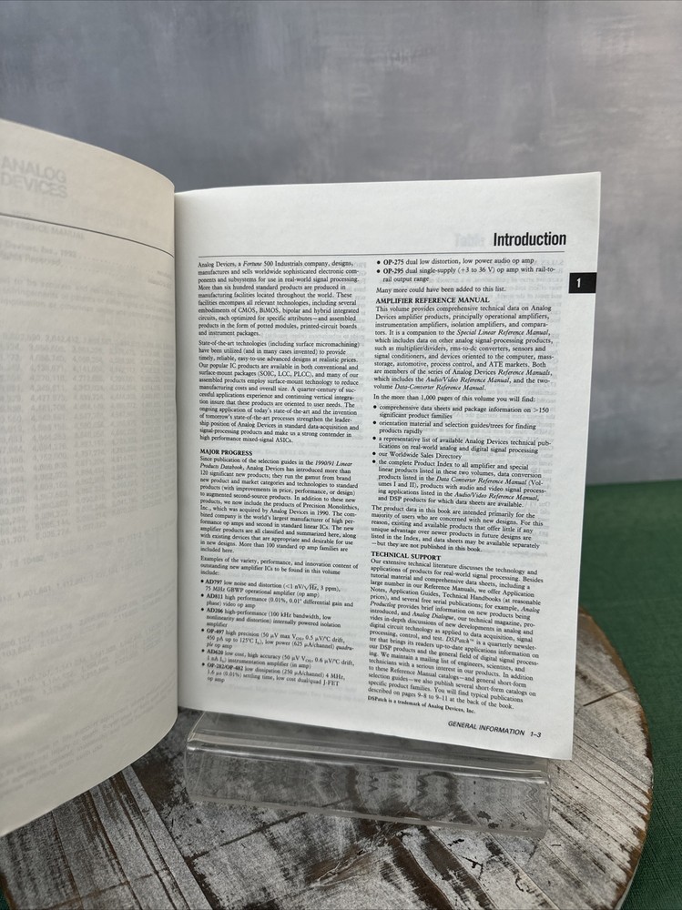1992 Analog Devices Amplifier Reference Manual Book Op, Inst, ISO Amps, ASICs