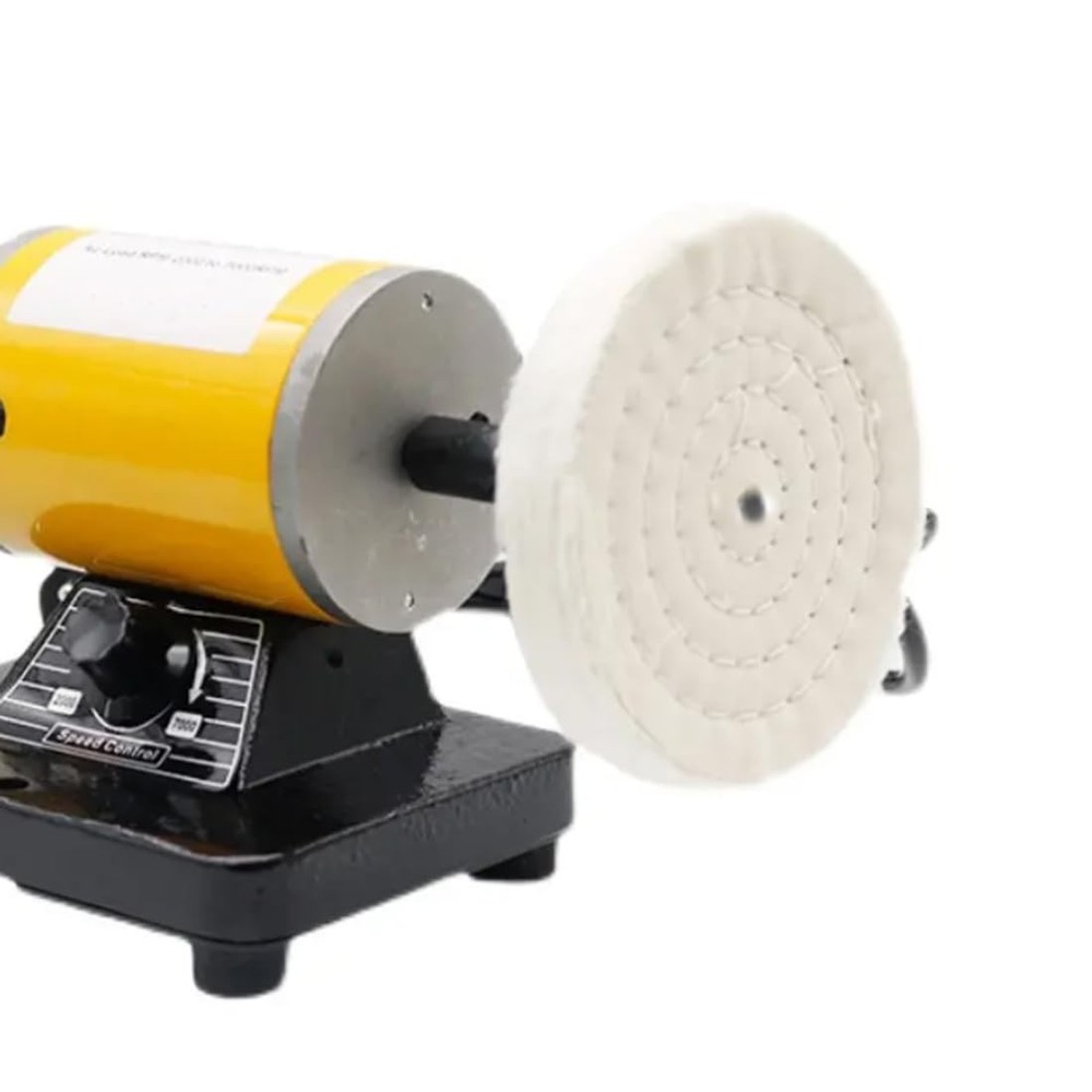 𝐋𝐮𝐨 𝐤𝐞 2 Pcs 6'' Extra Thick Cotton Buffing Wheel - 1/2'' White & Yellow