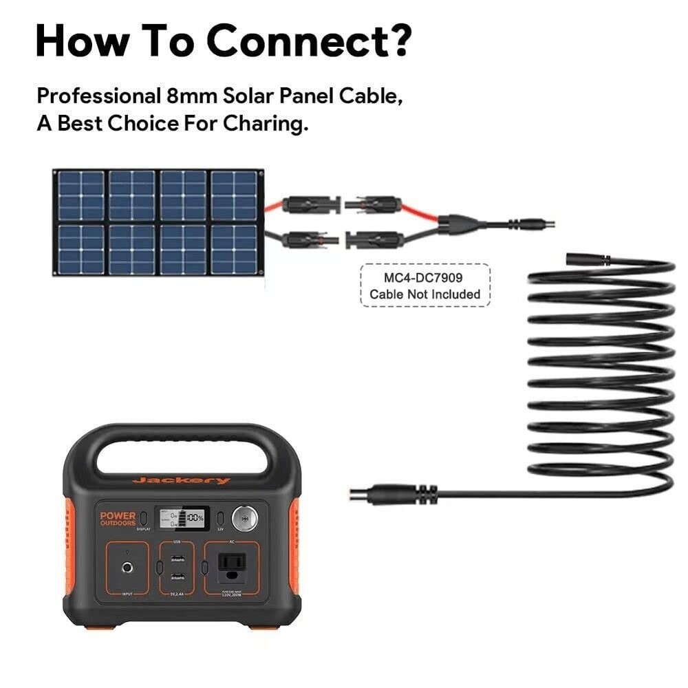 MJPOWER 20Ft Jackery Extension Cable Cable, Black