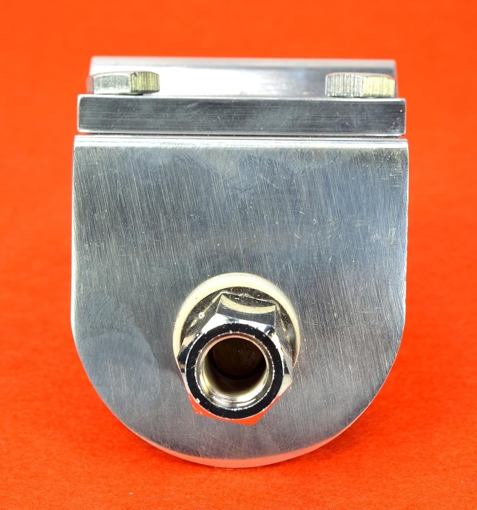 Silver Double Groove CB Antenna Mount with 3/8 x 24 Thread - Easy Installation