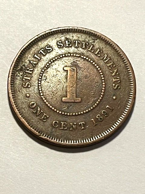 1891 Straits Settlements 1 Cent F #13402