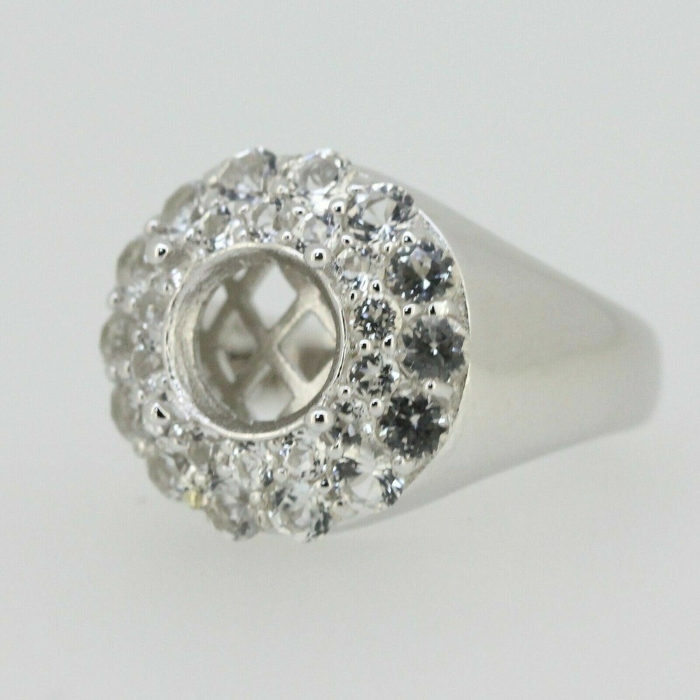 Sterling Silver Semi Mount Ring Setting Round RD 8x8mm