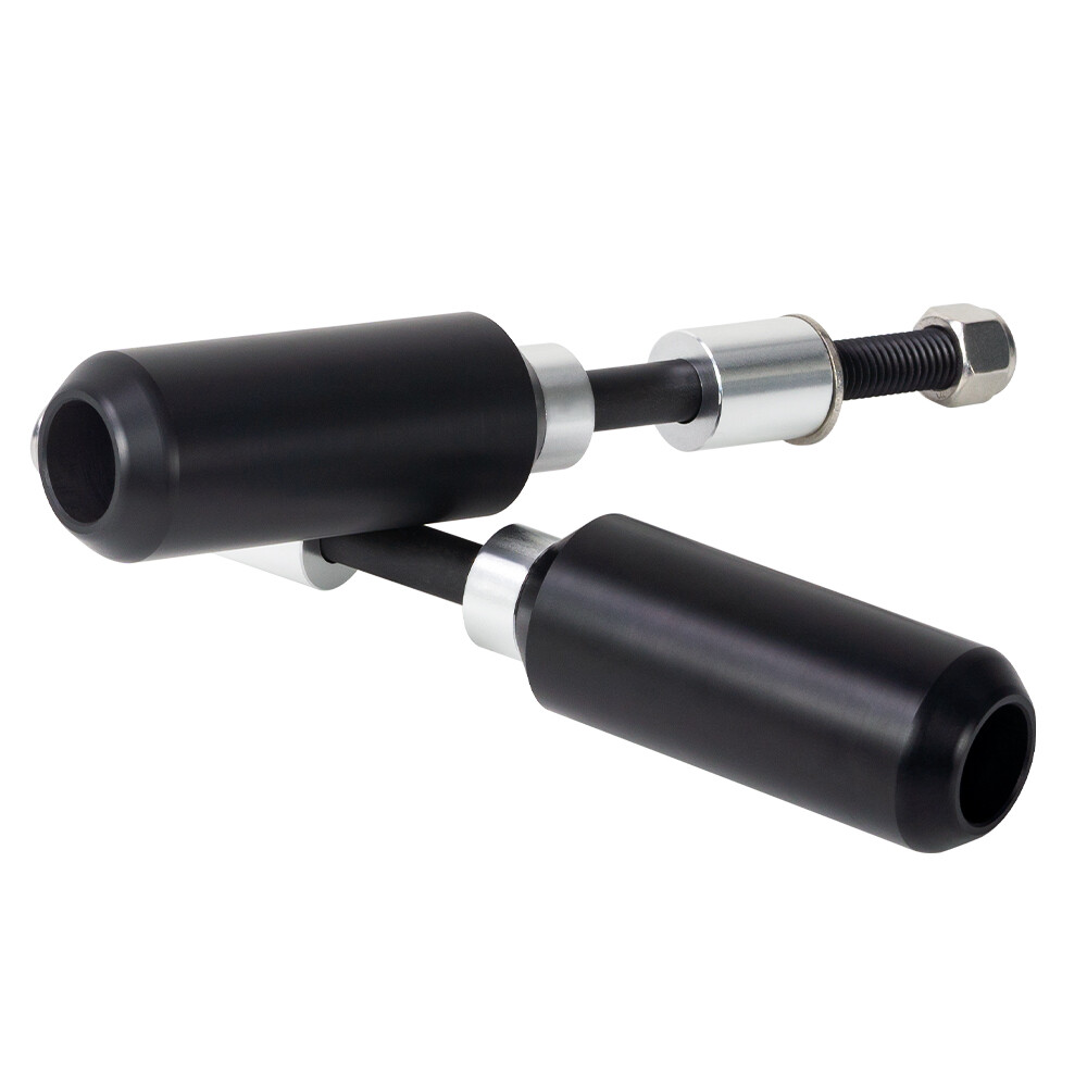 Black Guards Crash Bar & Frame Slider For Harley Dyna Super Glide FXD FXDC FXDB