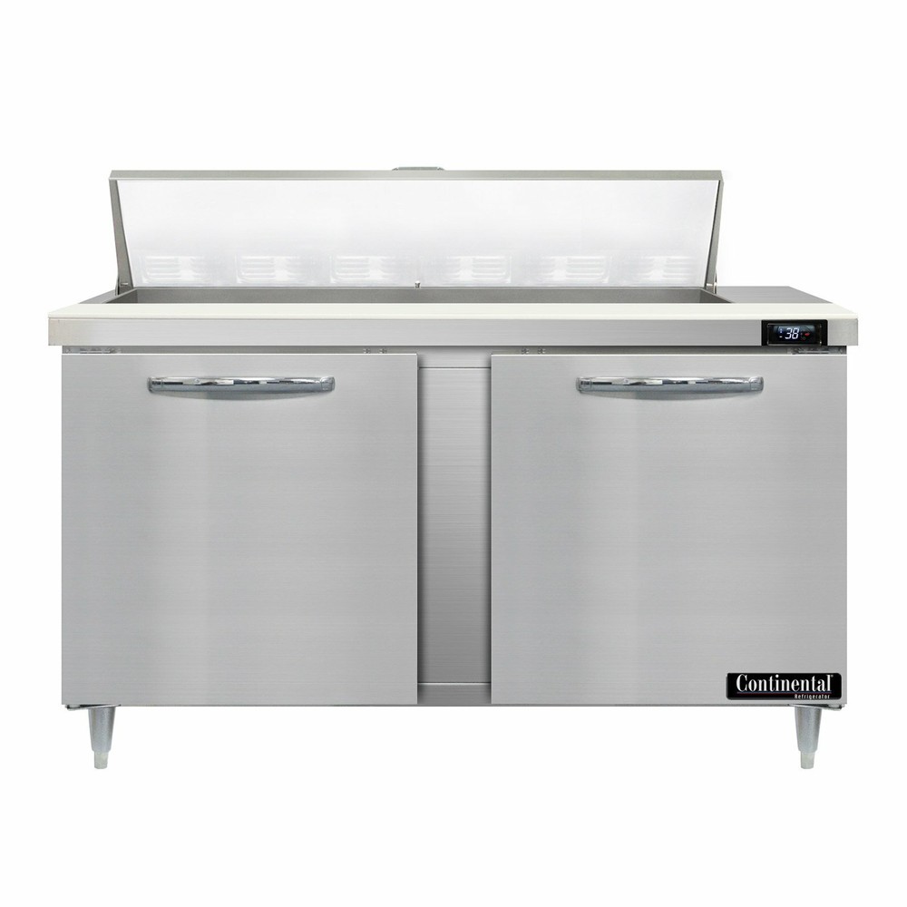 Continental Refrigerator D60N12 60" 2 Doors Sandwich / Salad Prep Table