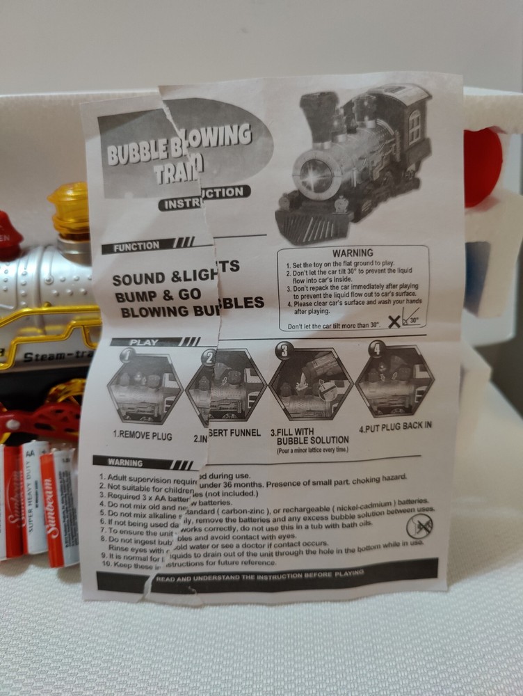 Bubble Magic Musical Sound Lights Bump & Go Bubble Blowing Train-LTD Commodities