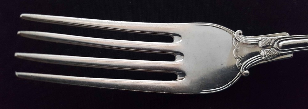 COHR Silver Place Fork Engraved Vintage Antique
