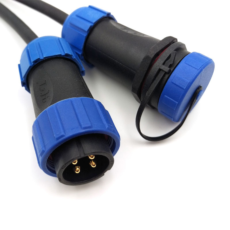 SP21 4Pin Waterproof Power Connector Plug Socket IP67,LED Light Cable Connector