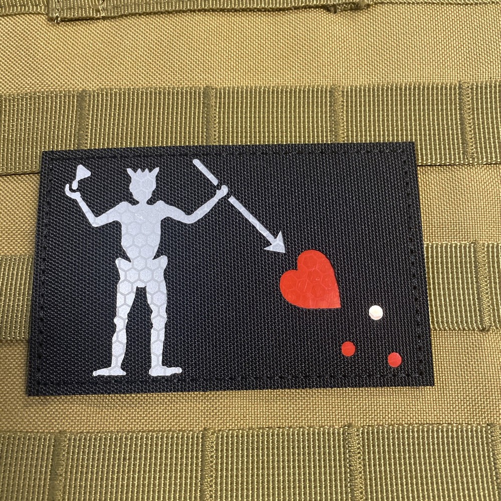 Blackbeard Pirate navy Seal DEVGRU Tactical morale IR Patch Hook Loop 4.4”