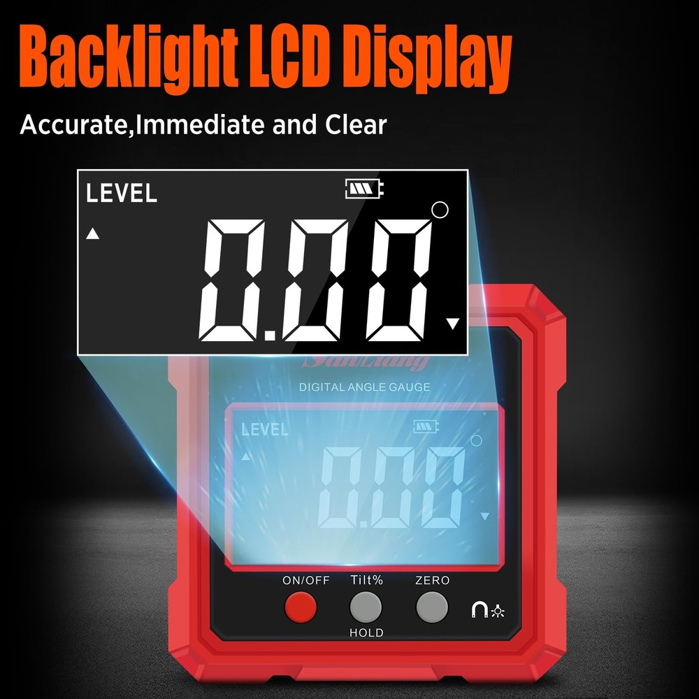 Digital Angle Finder Tool with Electronic Laser，Rechargeable Digital Angle Ga...