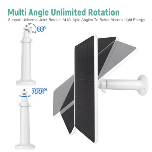 USB Solar Panel for Ring Camera - Type-C Solar Panel Charger 5v 6w White 6W