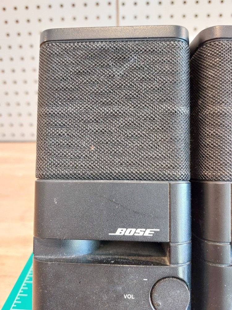 Bose MediaMate Computer Speaker Pair W AC Adapter Tested & Works