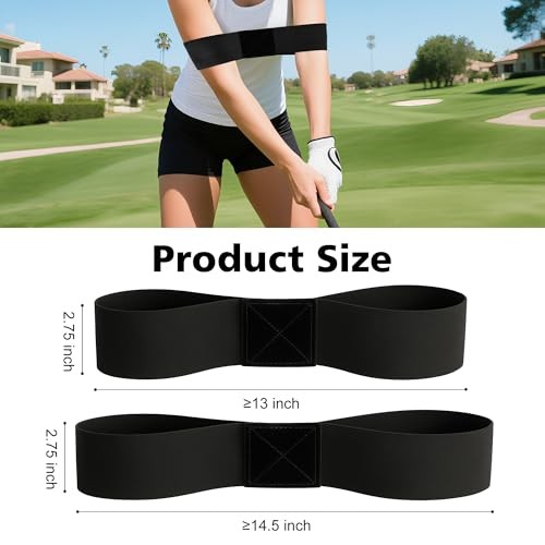 2 Pack Golf Swing Training Aid Swing Correcting Arm Band for Muscle Memory &