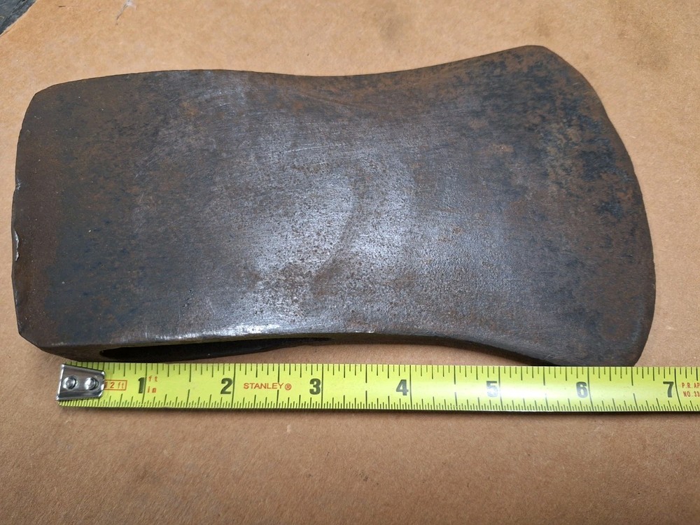 Large Axe Head Single Bit 7” X 5” Unbranded Used No Handle