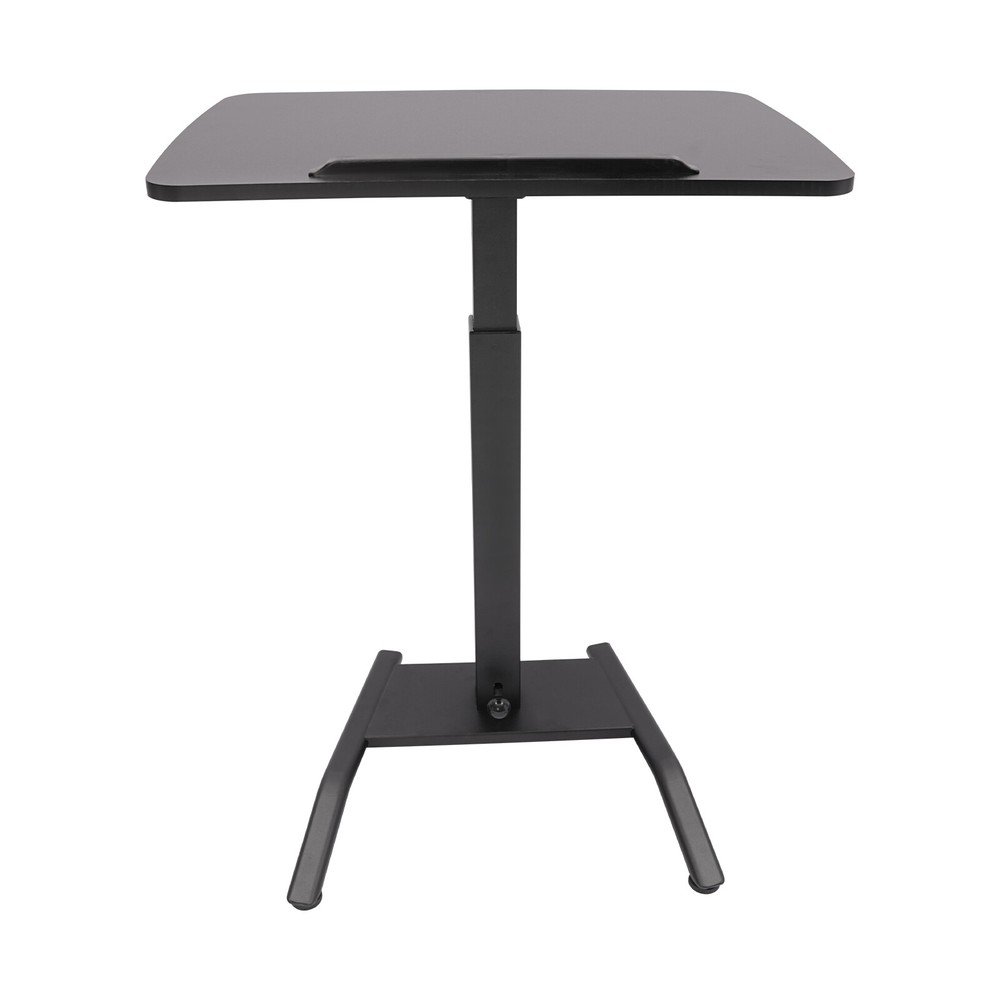 Adjustable 25.5?? Rolling Podium Desk Standing Lifting Computer Desk Black