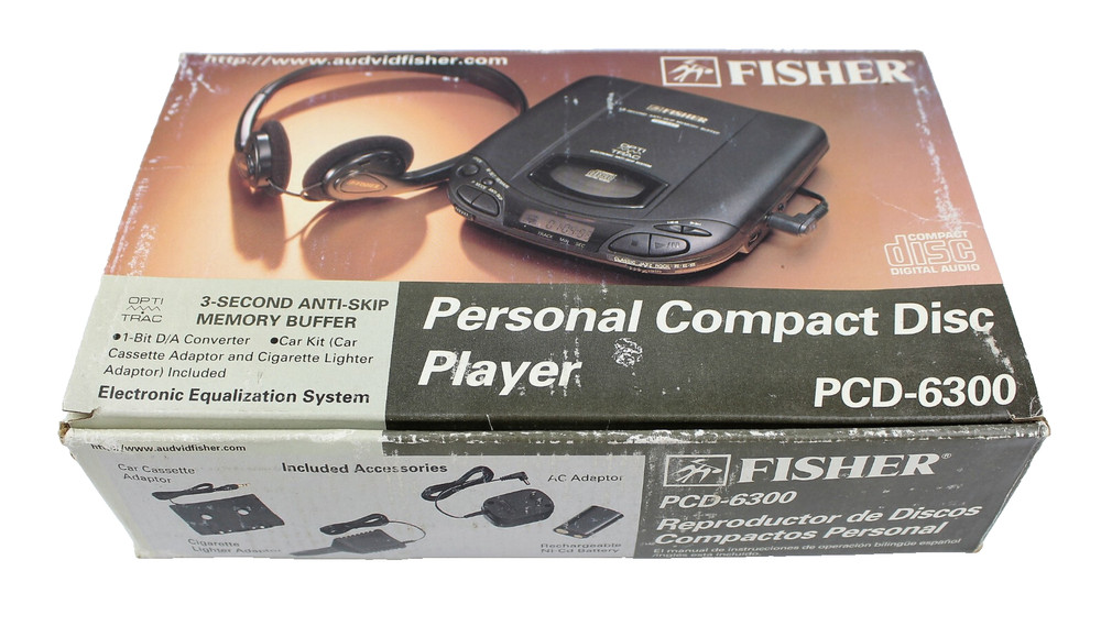 FISHER PCD-6300 PERSONAL COMPACT DISC PLAYER WITH CAR KIT