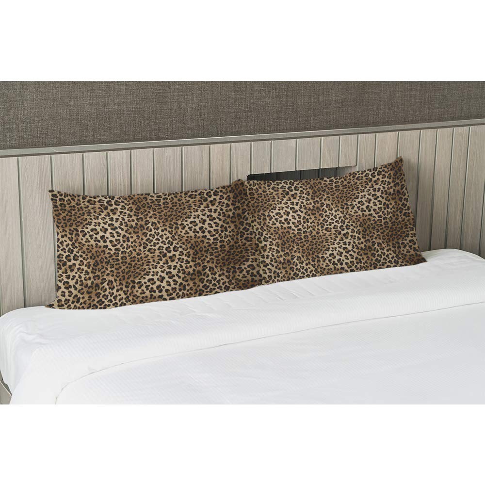 Throw Pillow Cover Leopard Print Pattern Safari Wild Animal Theme Pattern Leo...