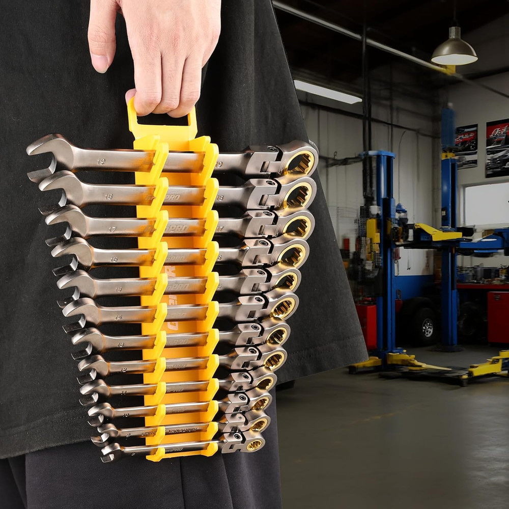 Wrench Organizer for Tool Box, 2 Pack Magnetic Wrench Holders with Handle