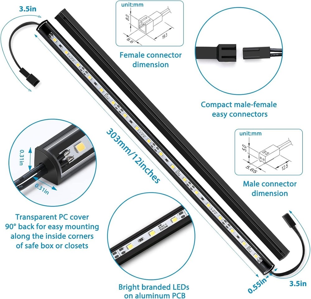 Bright LED Safe Lighting with Human Motion Sensor – Easy Install & Extendable