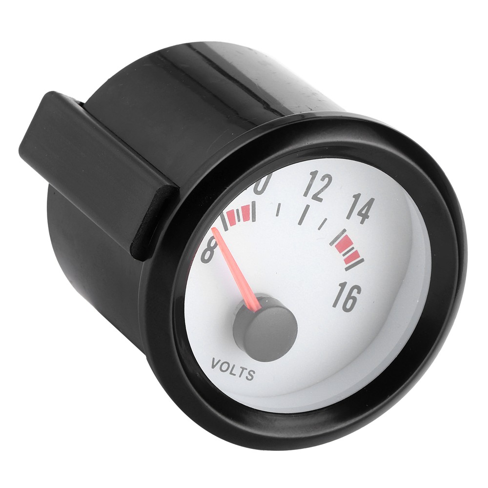 2in Pointer Voltage Gauge 8‑16V Measurement Range Blue LED Voltmeter Universal