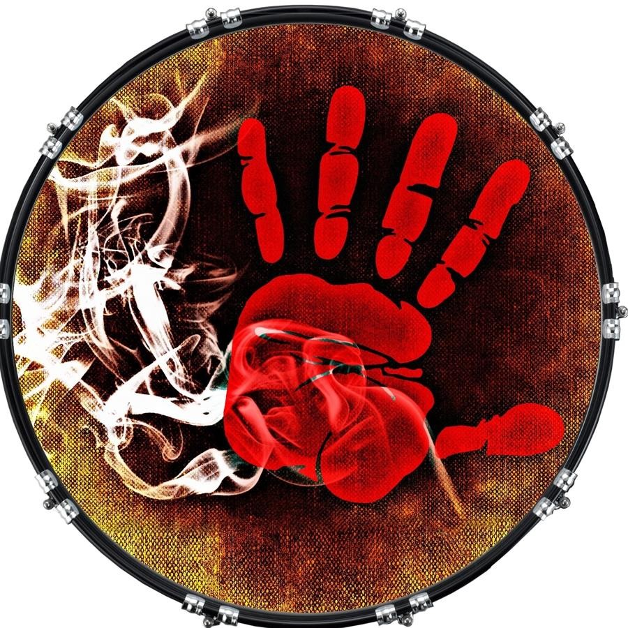 22" Custom Bass Kick Drum Front Head Graphic Graphical No Smoking