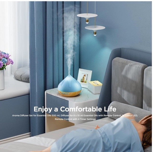 Essential Oil Diffuser for Home: 500ML Aroma Diffuser