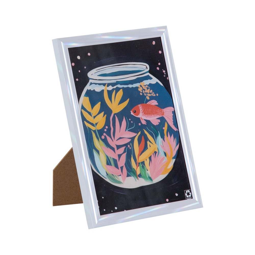 (3 pack) 5x7 Linear Iridescent Decorative Tabletop Picture Frame