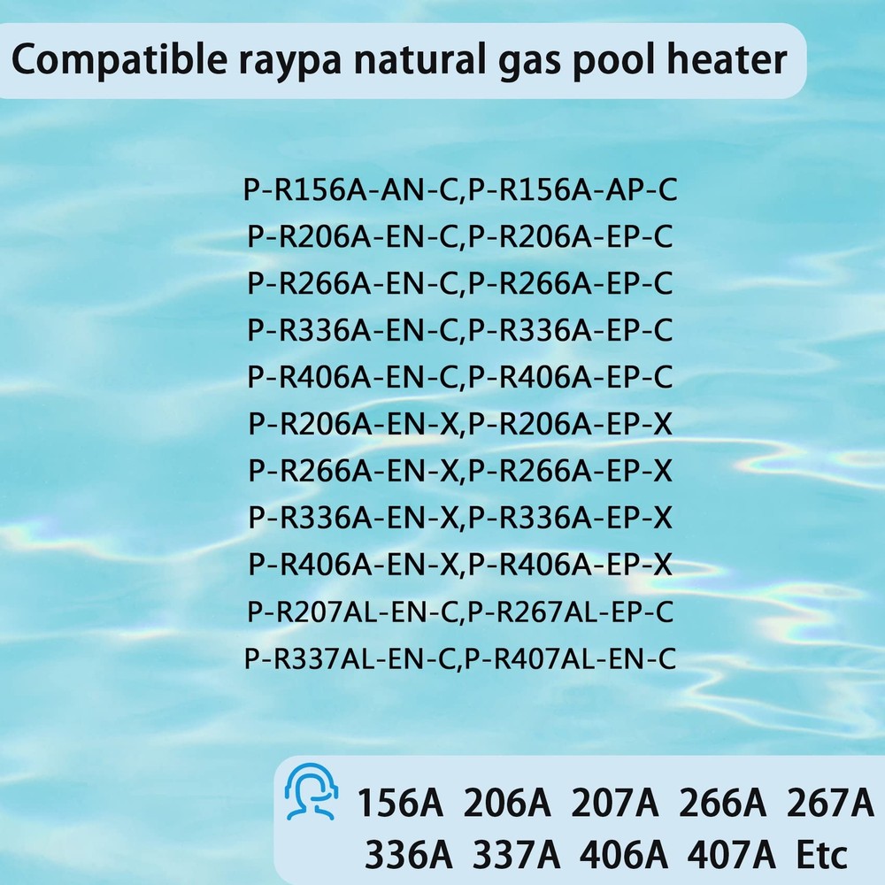 009577F Raypak Temperature Sensor, Compatible with Raypak Heaters 206A, 207A,...