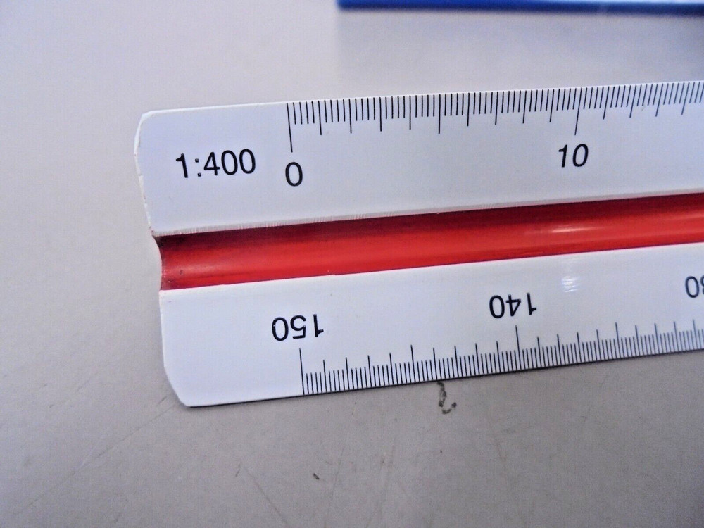J. Leniar Architectural Triangular Scale Ruler Plastic